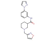 1-(3-isoxazolylmethyl)-N-[3-(1H-pyrazol-1-yl)phenyl]-3-piperidinecarboxamide