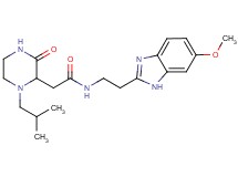 2-(1-isobutyl-3-oxo-2-piperazinyl)-N-[2-(6-methoxy-1H-benzimidazol-2-yl)ethyl]acetamide