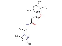 N-[2-(3,5-dimethyl-1H-pyrazol-1-yl)propyl]-2-(4,6,7-trimethyl-1-benzofuran-3-yl)acetamide
