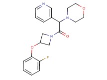 4-[2-[3-(2-fluorophenoxy)-1-azetidinyl]-2-oxo-1-(3-pyridinyl)ethyl]morpholine