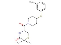 2,2-dimethyl-5-({4-[(3-methylphenyl)thio]-1-piperidinyl}carbonyl)-3-thiomorpholinone