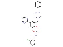 N-(2-chlorobenzyl)-2-[2-[(4-phenyl-1-piperazinyl)methyl]-4-(2-pyrimidinyl)phenoxy]acetamide