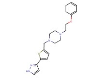 1-(2-phenoxyethyl)-4-{[5-(1H-pyrazol-3-yl)-2-thienyl]methyl}piperazine