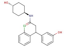 3-(2-chlorophenyl)-N-(trans-4-hydroxycyclohexyl)-3-(3-hydroxyphenyl)propanamide