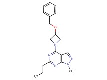 4-[3-(benzyloxy)-1-azetidinyl]-1-methyl-6-propyl-1H-pyrazolo[3,4-d]pyrimidine