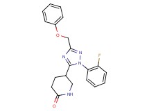 5-[1-(2-fluorophenyl)-3-(phenoxymethyl)-1H-1,2,4-triazol-5-yl]piperidin-2-one