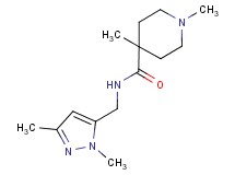 N-[(1,3-dimethyl-1H-pyrazol-5-yl)methyl]-1,4-dimethylpiperidine-4-carboxamide