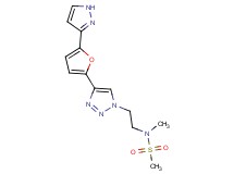 N-methyl-N-(2-{4-[5-(1H-pyrazol-3-yl)-2-furyl]-1H-1,2,3-triazol-1-yl}ethyl)methanesulfonamide