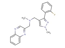 1-[3-(2-fluorophenyl)-1-methyl-1H-pyrazol-4-yl]-N-methyl-N-(2-quinoxalinylmethyl)methanamine