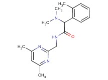 2-(dimethylamino)-N-[(4,6-dimethyl-2-pyrimidinyl)methyl]-2-(2-methylphenyl)acetamide