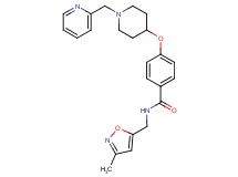 N-[(3-methyl-5-isoxazolyl)methyl]-4-{[1-(2-pyridinylmethyl)-4-piperidinyl]oxy}benzamide