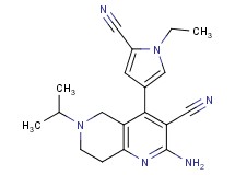 2-amino-4-(5-cyano-1-ethyl-1H-pyrrol-3-yl)-6-isopropyl-5,6,7,8-tetrahydro-1,6-naphthyridine-3-carbonitrile