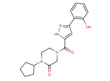1-cyclopentyl-4-{[3-(2-hydroxyphenyl)-1H-pyrazol-5-yl]carbonyl}-2-piperazinone