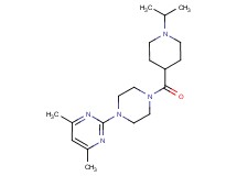 2-{4-[(1-isopropyl-4-piperidinyl)carbonyl]-1-piperazinyl}-4,6-dimethylpyrimidine