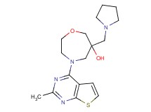 4-(2-methylthieno[2,3-d]pyrimidin-4-yl)-6-(pyrrolidin-1-ylmethyl)-1,4-oxazepan-6-ol