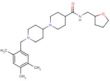 N-(tetrahydro-2-furanylmethyl)-1'-(2,4,5-trimethylbenzyl)-1,4'-bipiperidine-4-carboxamide