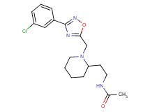 N-[2-(1-{[3-(3-chlorophenyl)-1,2,4-oxadiazol-5-yl]methyl}-2-piperidinyl)ethyl]acetamide