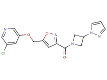 3-chloro-5-[(3-{[3-(1H-pyrazol-1-yl)azetidin-1-yl]carbonyl}isoxazol-5-yl)methoxy]pyridine