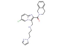 N-{[6-chloro-2-(3,4-dihydro-2(1H)-isoquinolinylcarbonyl)imidazo[1,2-a]pyridin-3-yl]methyl}-3-(1H-pyrazol-1-yl)-1-propanamine