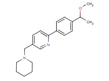2-[4-(1-methoxyethyl)phenyl]-5-(piperidin-1-ylmethyl)pyridine