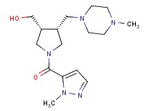 {(3R*,4R*)-4-[(4-methyl-1-piperazinyl)methyl]-1-[(1-methyl-1H-pyrazol-5-yl)carbonyl]-3-pyrrolidinyl}methanol