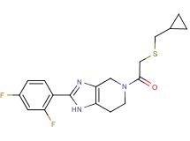 5-{[(cyclopropylmethyl)thio]acetyl}-2-(2,4-difluorophenyl)-4,5,6,7-tetrahydro-1H-imidazo[4,5-c]pyridine