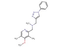 1-(4-methoxy-3,5-dimethyl-2-pyridinyl)-N-methyl-N-[(1-phenyl-1H-1,2,3-triazol-4-yl)methyl]methanamine
