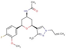 N-[(2S*,4R*,6R*)-2-(1-allyl-3-methyl-1H-pyrazol-4-yl)-6-(4-fluoro-3-methoxyphenyl)tetrahydro-2H-pyran-4-yl]acetamide