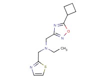 N-[(5-cyclobutyl-1,2,4-oxadiazol-3-yl)methyl]-N-(1,3-thiazol-2-ylmethyl)ethanamine