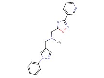 N-methyl-1-(1-phenyl-1H-pyrazol-4-yl)-N-{[3-(3-pyridinyl)-1,2,4-oxadiazol-5-yl]methyl}methanamine
