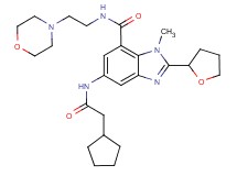 5-[(cyclopentylacetyl)amino]-1-methyl-N-[2-(4-morpholinyl)ethyl]-2-(tetrahydro-2-furanyl)-1H-benzimidazole-7-carboxamide