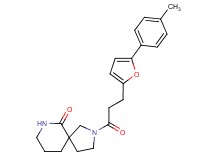 2-{3-[5-(4-methylphenyl)-2-furyl]propanoyl}-2,7-diazaspiro[4.5]decan-6-one