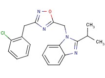 1-{[3-(2-chlorobenzyl)-1,2,4-oxadiazol-5-yl]methyl}-2-isopropyl-1H-benzimidazole trifluoroacetate