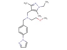 N-[(1-ethyl-3,5-dimethyl-1H-pyrazol-4-yl)methyl]-2-methoxy-N-[4-(1H-pyrazol-1-yl)benzyl]ethanamine