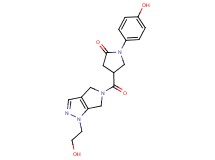 4-{[1-(2-hydroxyethyl)-4,6-dihydropyrrolo[3,4-c]pyrazol-5(1H)-yl]carbonyl}-1-(4-hydroxyphenyl)pyrrolidin-2-one