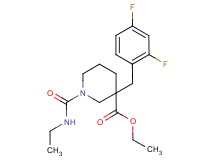 ethyl 3-(2,4-difluorobenzyl)-1-[(ethylamino)carbonyl]-3-piperidinecarboxylate