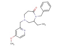 4-benzyl-3-ethyl-1-[(4-methoxy-2-pyridinyl)methyl]-1,4-diazepan-5-one