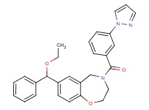 7-[ethoxy(phenyl)methyl]-4-[3-(1H-pyrazol-1-yl)benzoyl]-2,3,4,5-tetrahydro-1,4-benzoxazepine