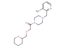 1-[(3-methyl-2-pyridinyl)methyl]-4-[(tetrahydro-2H-pyran-2-ylmethoxy)acetyl]piperazine