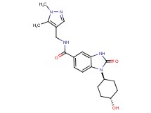 N-[(1,5-dimethyl-1H-pyrazol-4-yl)methyl]-1-(trans-4-hydroxycyclohexyl)-2-oxo-2,3-dihydro-1H-benzimidazole-5-carboxamide