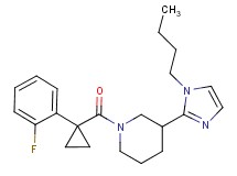 3-(1-butyl-1H-imidazol-2-yl)-1-{[1-(2-fluorophenyl)cyclopropyl]carbonyl}piperidine