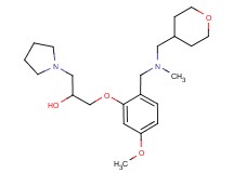 1-(5-methoxy-2-{[methyl(tetrahydro-2H-pyran-4-ylmethyl)amino]methyl}phenoxy)-3-pyrrolidin-1-ylpropan-2-ol