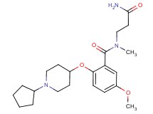 N-(3-amino-3-oxopropyl)-2-[(1-cyclopentylpiperidin-4-yl)oxy]-5-methoxy-N-methylbenzamide