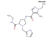 (4S)-N-ethyl-4-{[(1-ethyl-5-methyl-1H-pyrazol-4-yl)carbonyl]amino}-1-(1H-imidazol-2-ylmethyl)-L-prolinamide