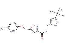 N-[(3-tert-butyl-1H-pyrazol-5-yl)methyl]-5-{[(6-methylpyridin-3-yl)oxy]methyl}isoxazole-3-carboxamide