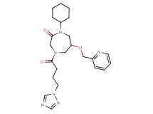 1-cyclohexyl-6-(2-pyridinylmethoxy)-4-[4-(1H-1,2,4-triazol-1-yl)butanoyl]-1,4-diazepan-2-one