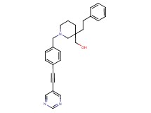 {3-(2-phenylethyl)-1-[4-(5-pyrimidinylethynyl)benzyl]-3-piperidinyl}methanol