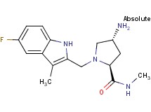 (2S,4R)-4-amino-1-[(5-fluoro-3-methyl-1H-indol-2-yl)methyl]-N-methylpyrrolidine-2-carboxamide
