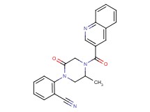 2-[5-methyl-2-oxo-4-(3-quinolinylcarbonyl)-1-piperazinyl]benzonitrile