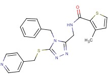 N-({4-benzyl-5-[(4-pyridinylmethyl)thio]-4H-1,2,4-triazol-3-yl}methyl)-3-methyl-2-thiophenecarboxamide